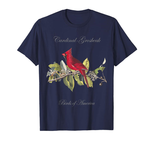 Red Cardinal - Birds of America Series Audubon T-Shirt
