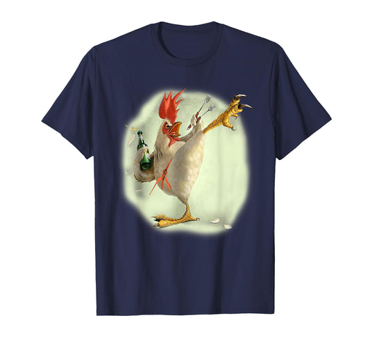 Chicken Beer Karate Kick Cool Chicken Funny Chicken Farmer T-Shirt