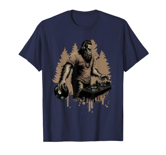 DJ Bigfoot Sasquatch Music lover T-Shirt