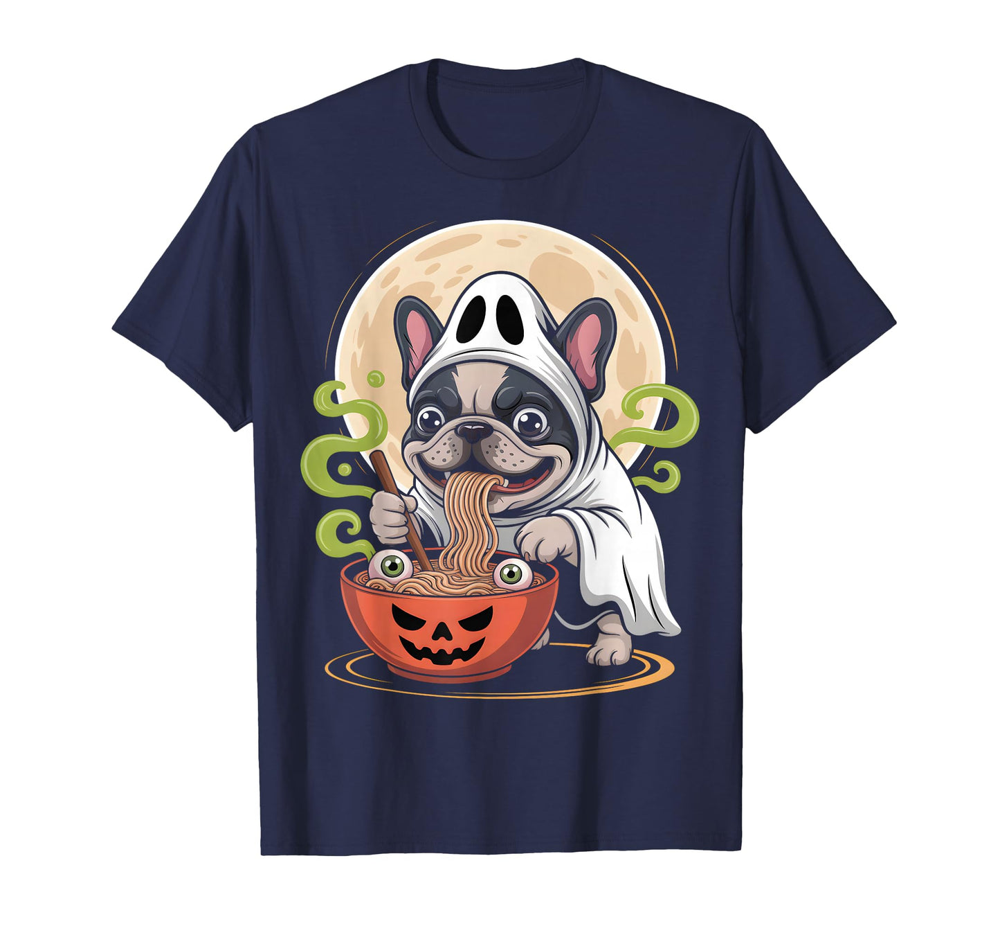 French Bulldog Halloween Ramen Ghost Dog T-Shirt