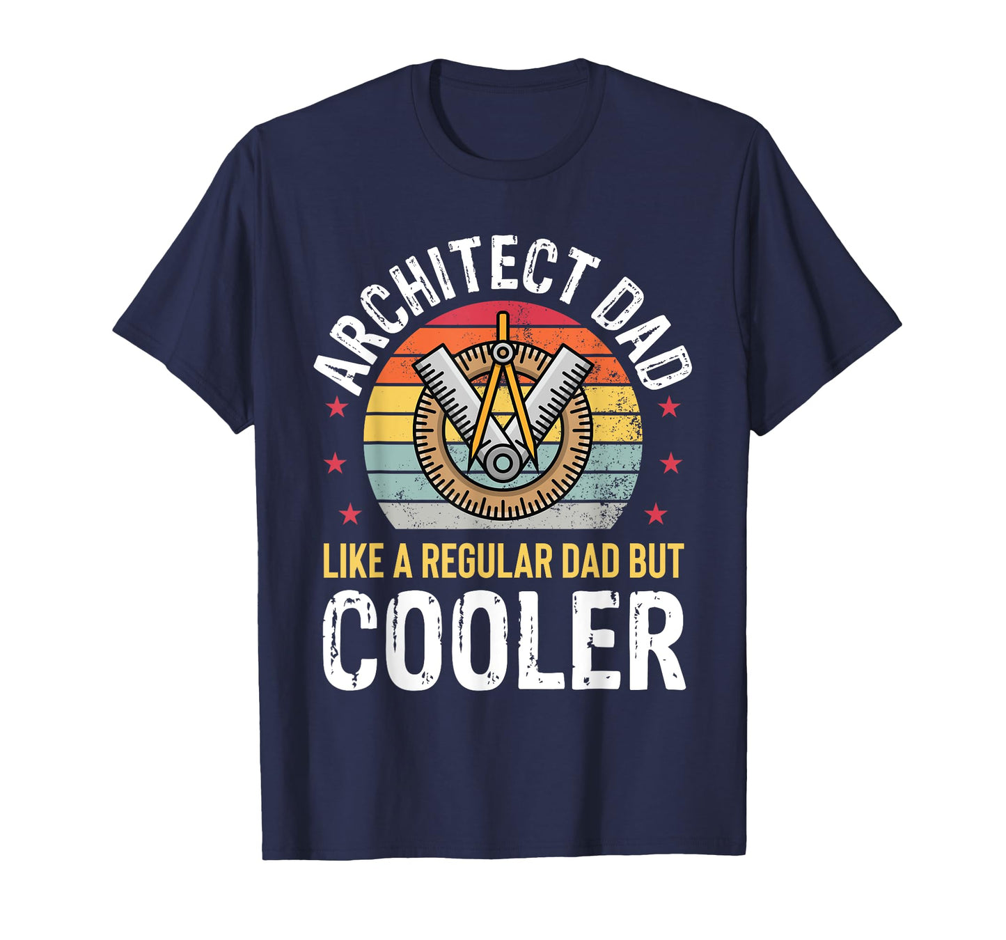 Architect Dad Architecture Engineer Father Mens Retro Funny T-Shirt