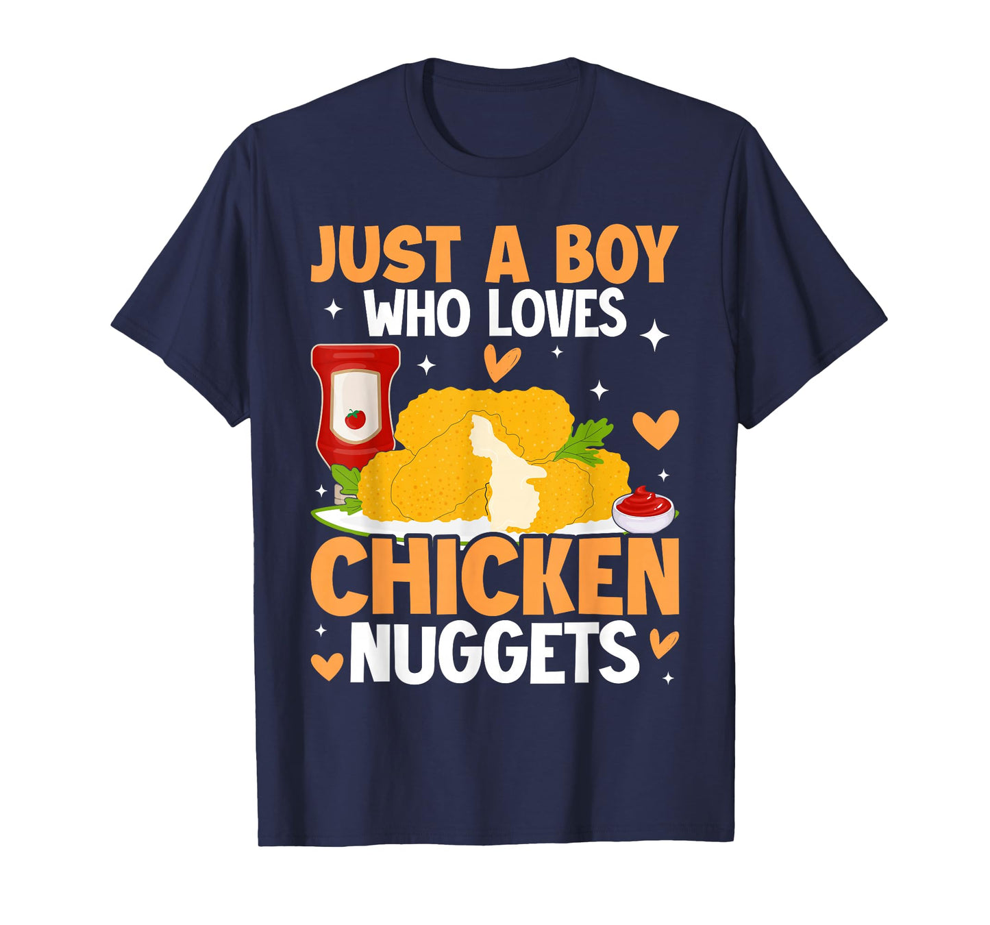 Just A Boy Who Loves Chicken Nuggets Funny Chicken Nuggets T-Shirt