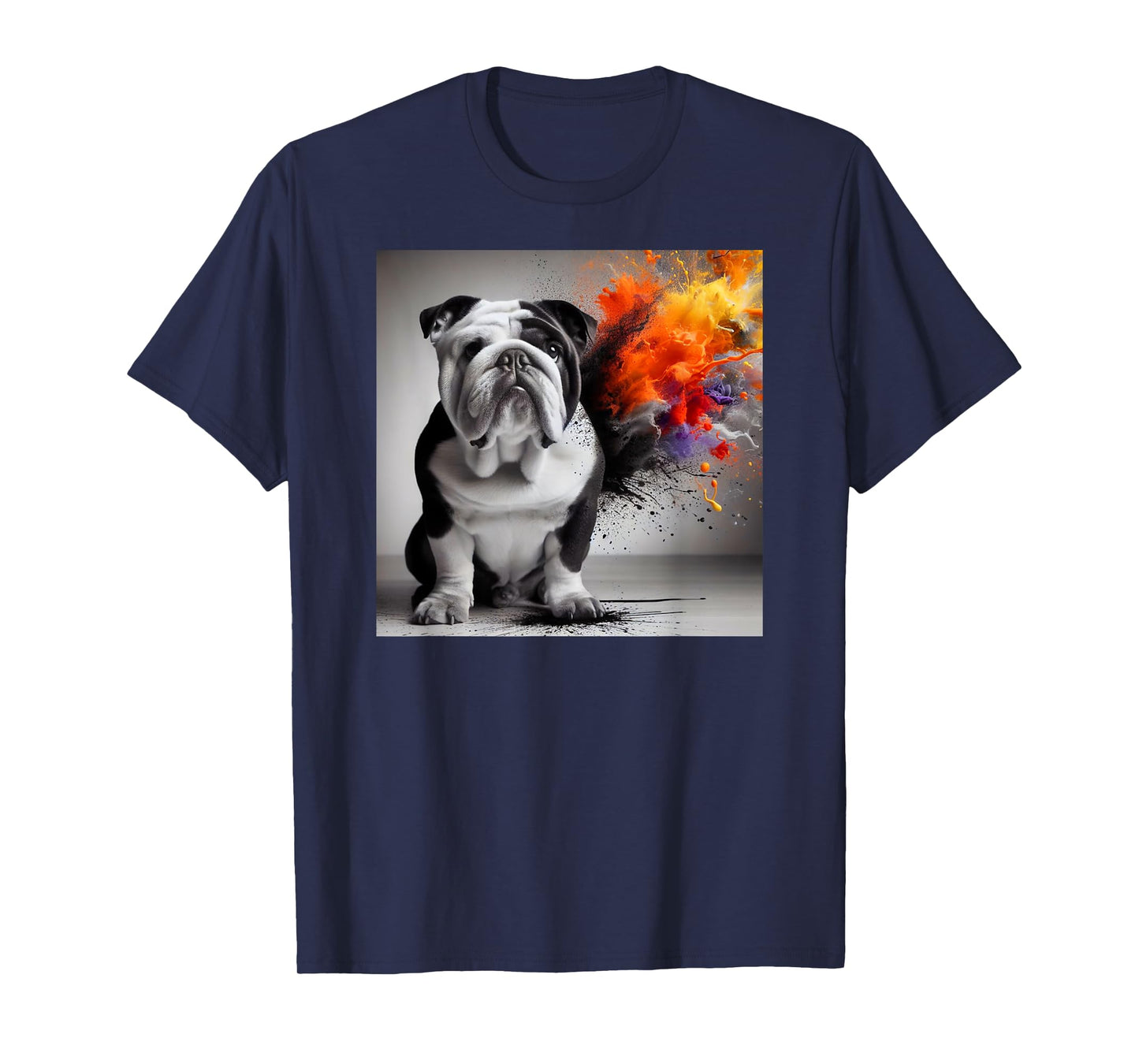 Bold Bulldog Contrast, Bulldog themed Men Women Kids T-Shirt