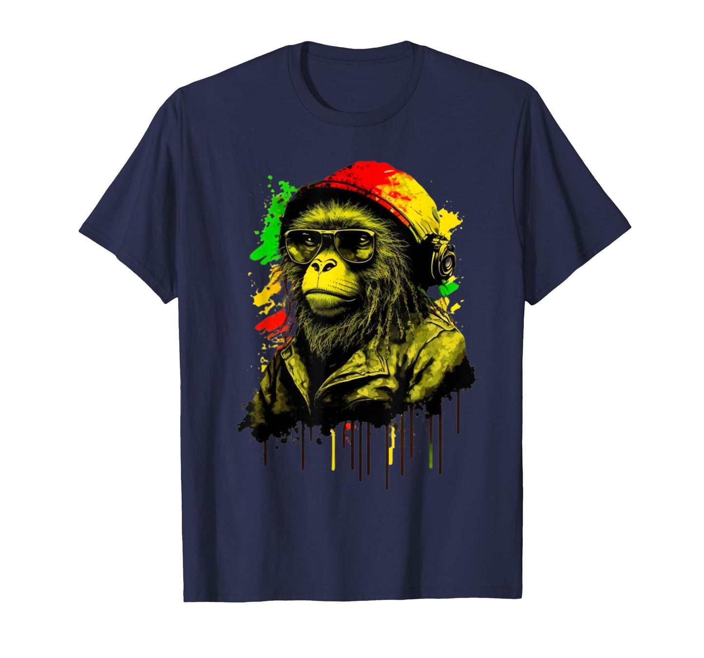 Rasta Monkey Stylish Rastafari Design Reggae & Jamaica Vibes T-Shirt