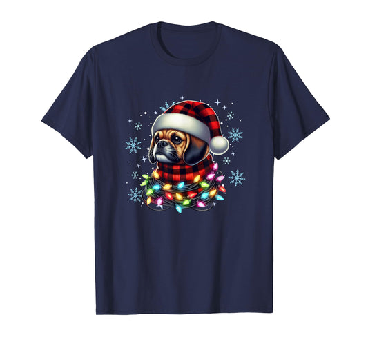 Puggle Christmas Gifts for Puggle Lovers Unisex-Kids Black Puggle Xmas Puggle Lover T-Shirt