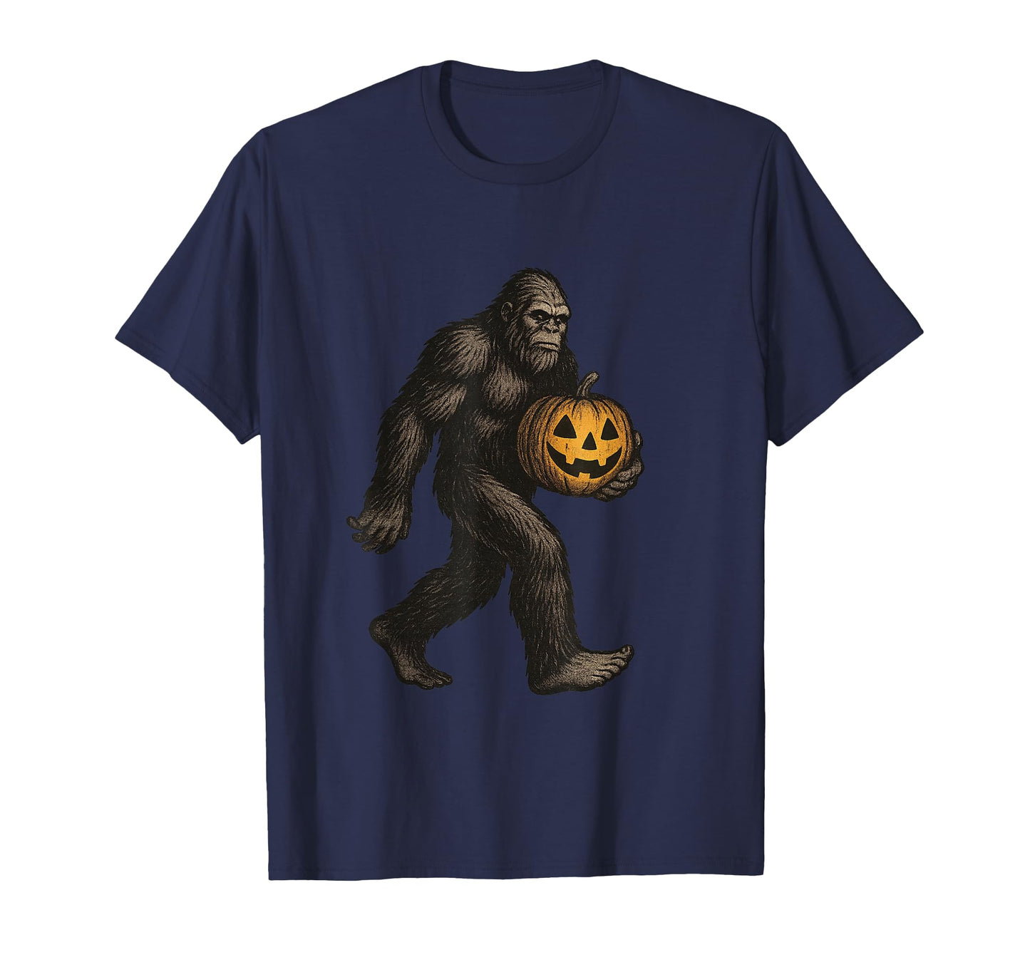 Vintage Bigfoot Pumpkin Halloween T-Shirt