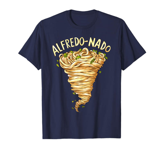 Alfredo Pasta Lover Food Fettuccine Sauce Tornado T-Shirt