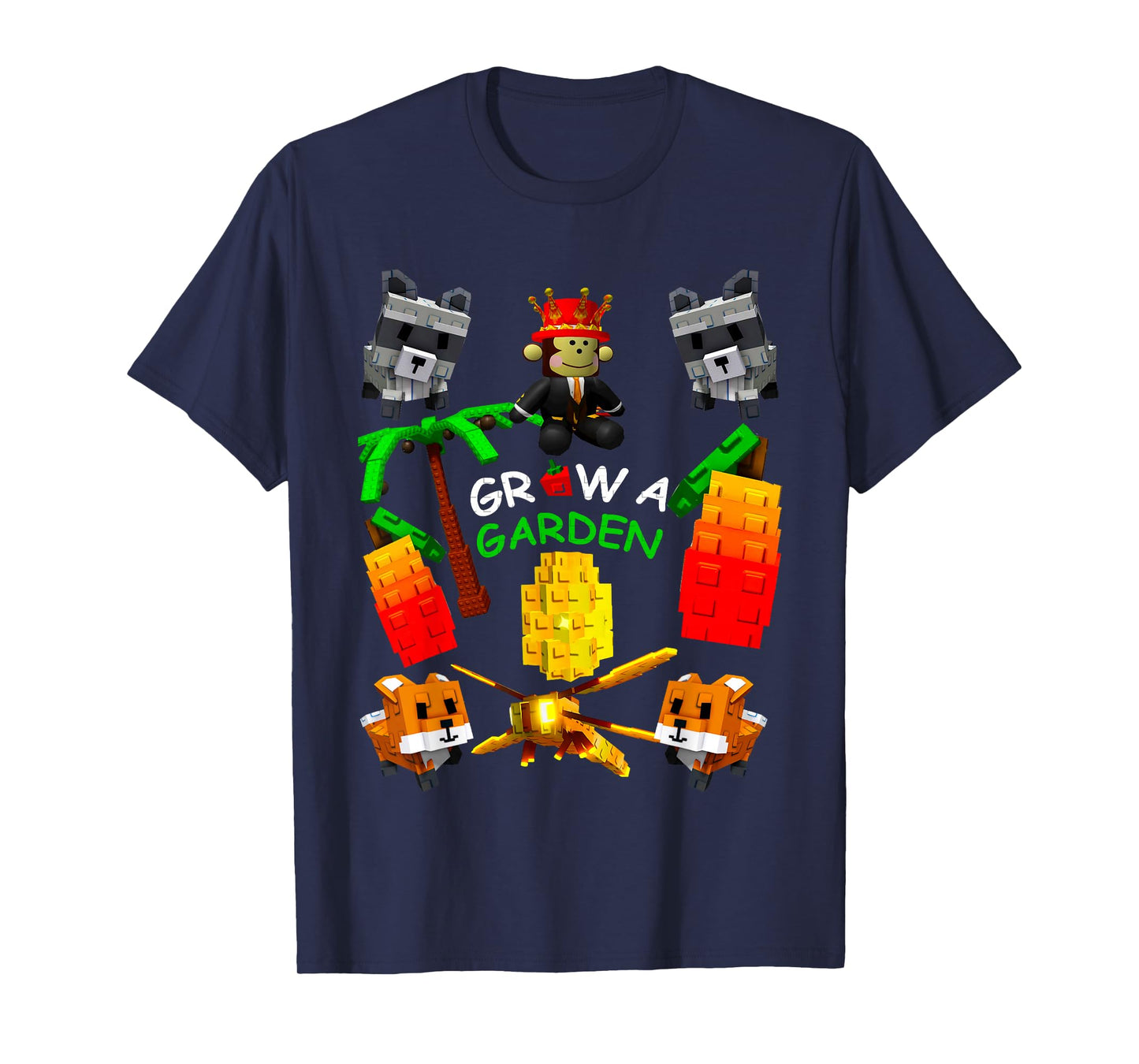Grow A Garden Gamer Fruit Palm Monkey Pet Candy Blossom T-Shirt