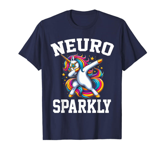 Neurodivergent Neurosparkly Neurodivergence Unicorn ADHD ASD T-Shirt