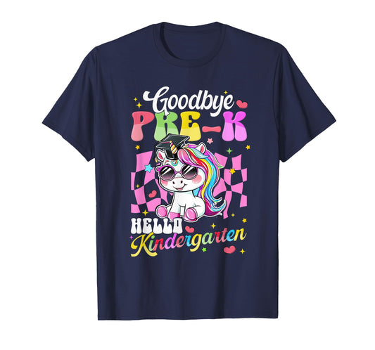 Girls Pre-K Graduation Cute Unicorn Preschool Graduate 2025 T-Shirt