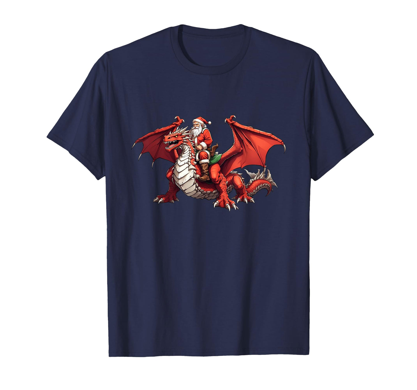 Santa Riding A Dragon For Christmas T-Shirt