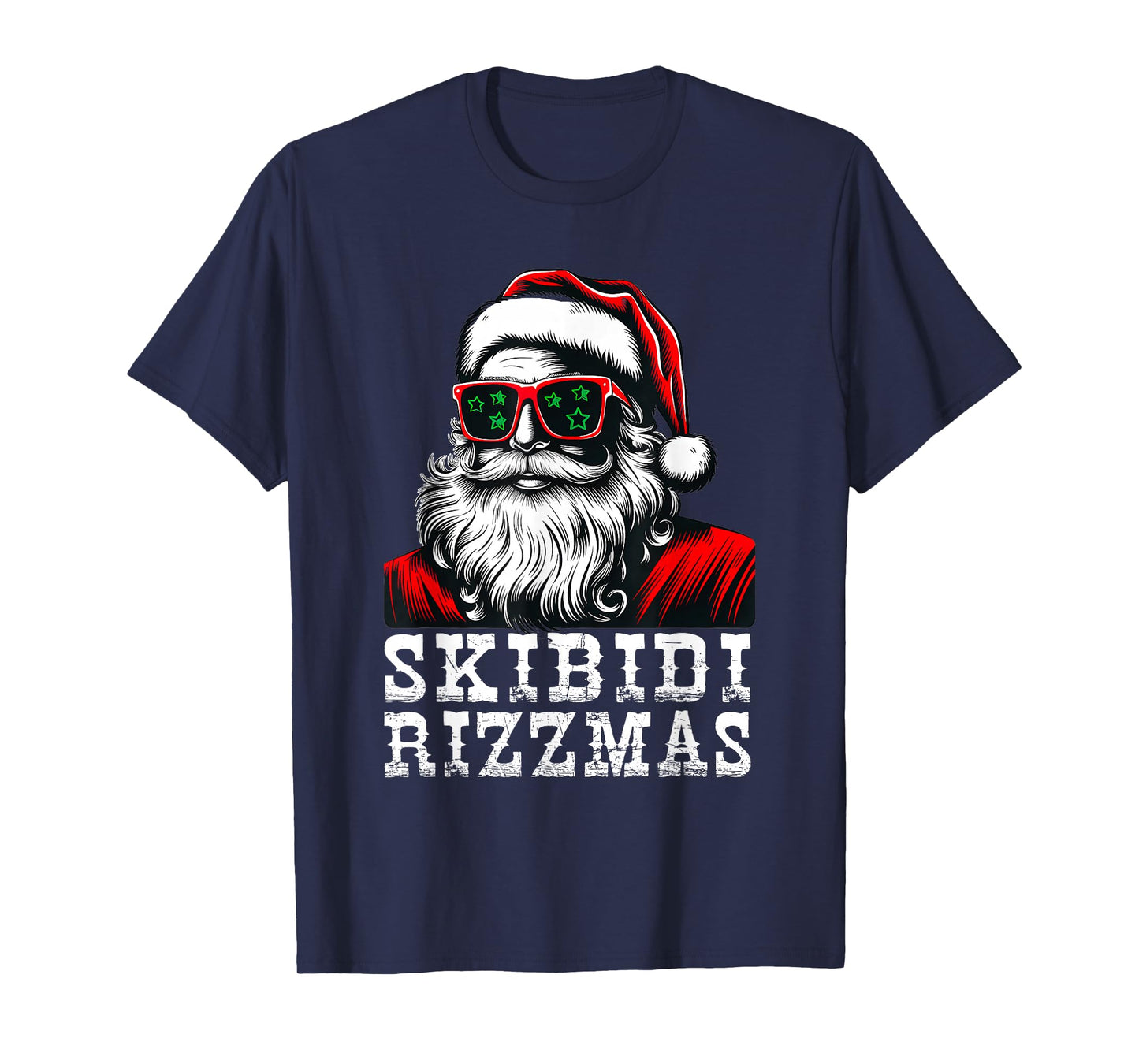 Skibidi Rizzmas Vintage Merry Christmas Santa Sigma T-Shirt