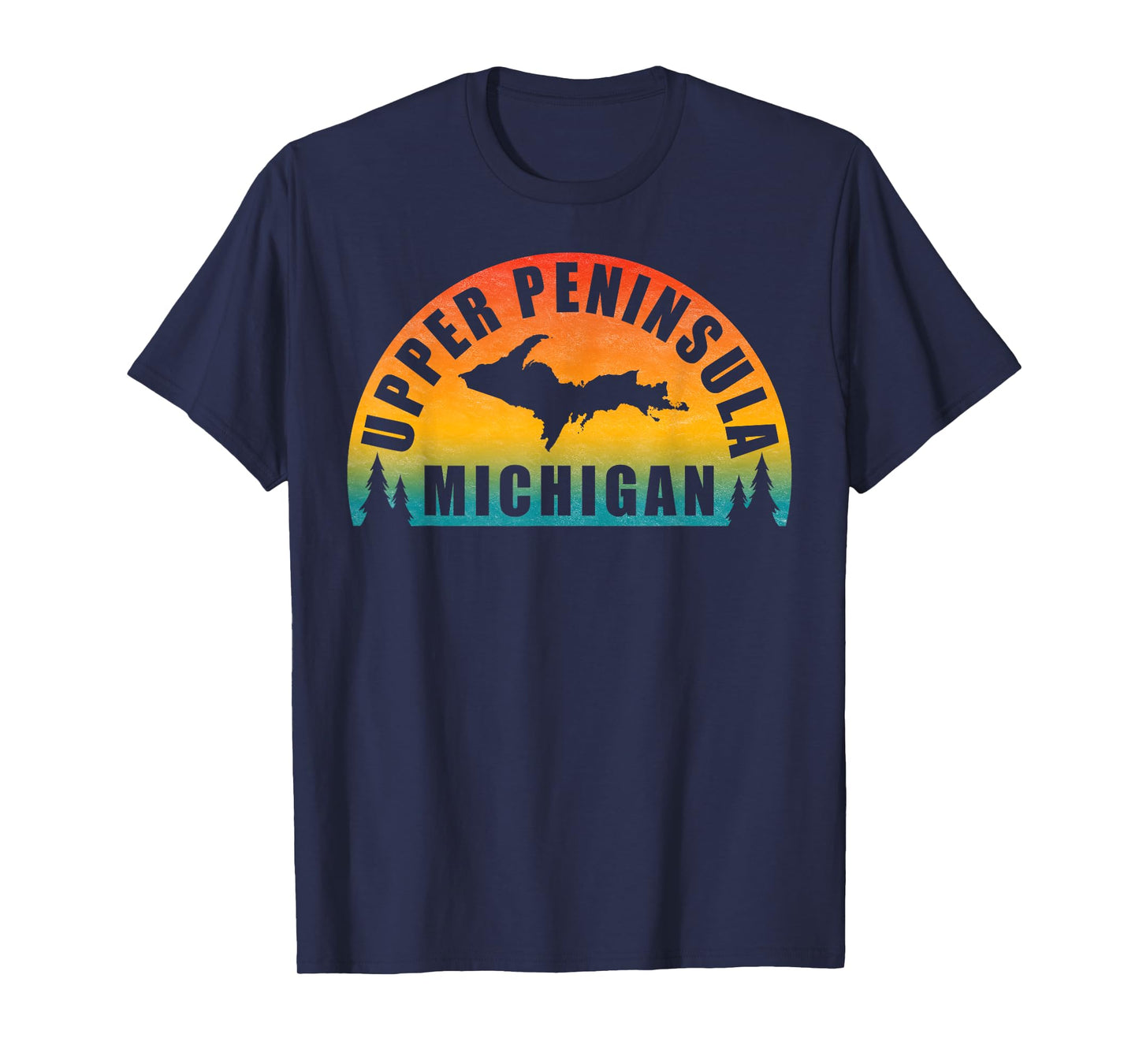 Classic Upper Peninsula of Michigan Sunset Style T-Shirt