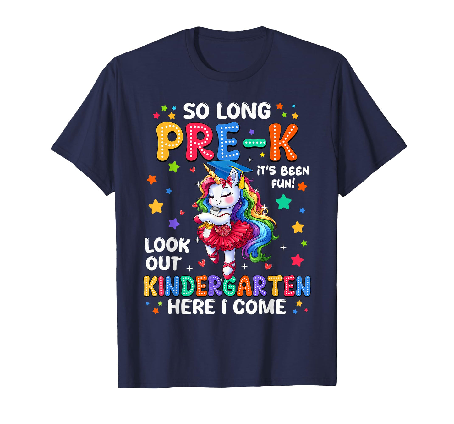 Pre-k Preschool Graduation Girls Kindergarten Here I Come T-Shirt