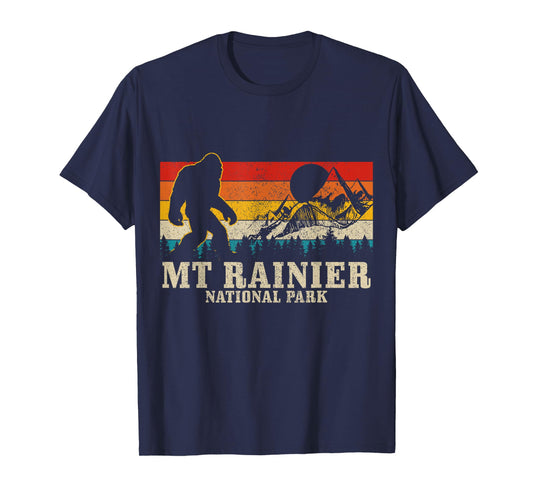 Mt. Rainier Bigfoot Vintage Mountain Hiking Washington PNW T-Shirt