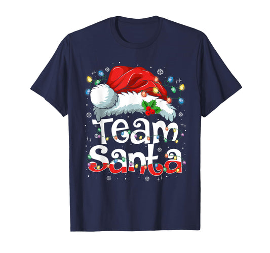 Team Santa Claus Christmas Family Matching Pajama Funny Xmas T-Shirt