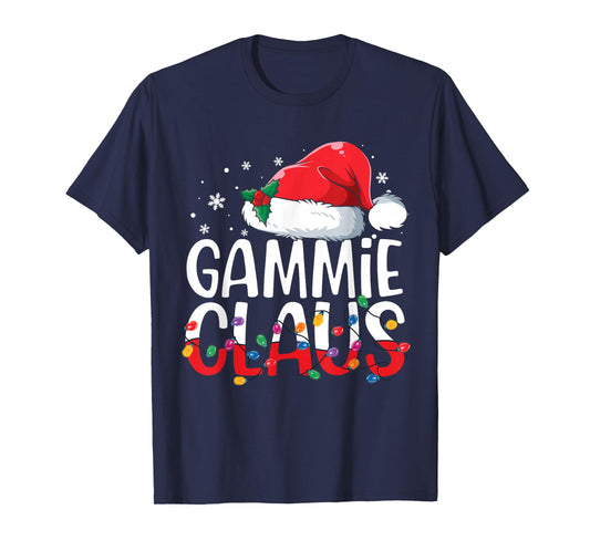 Gammie Claus Family Matching Christmas Pajamas Santa Hat T-Shirt