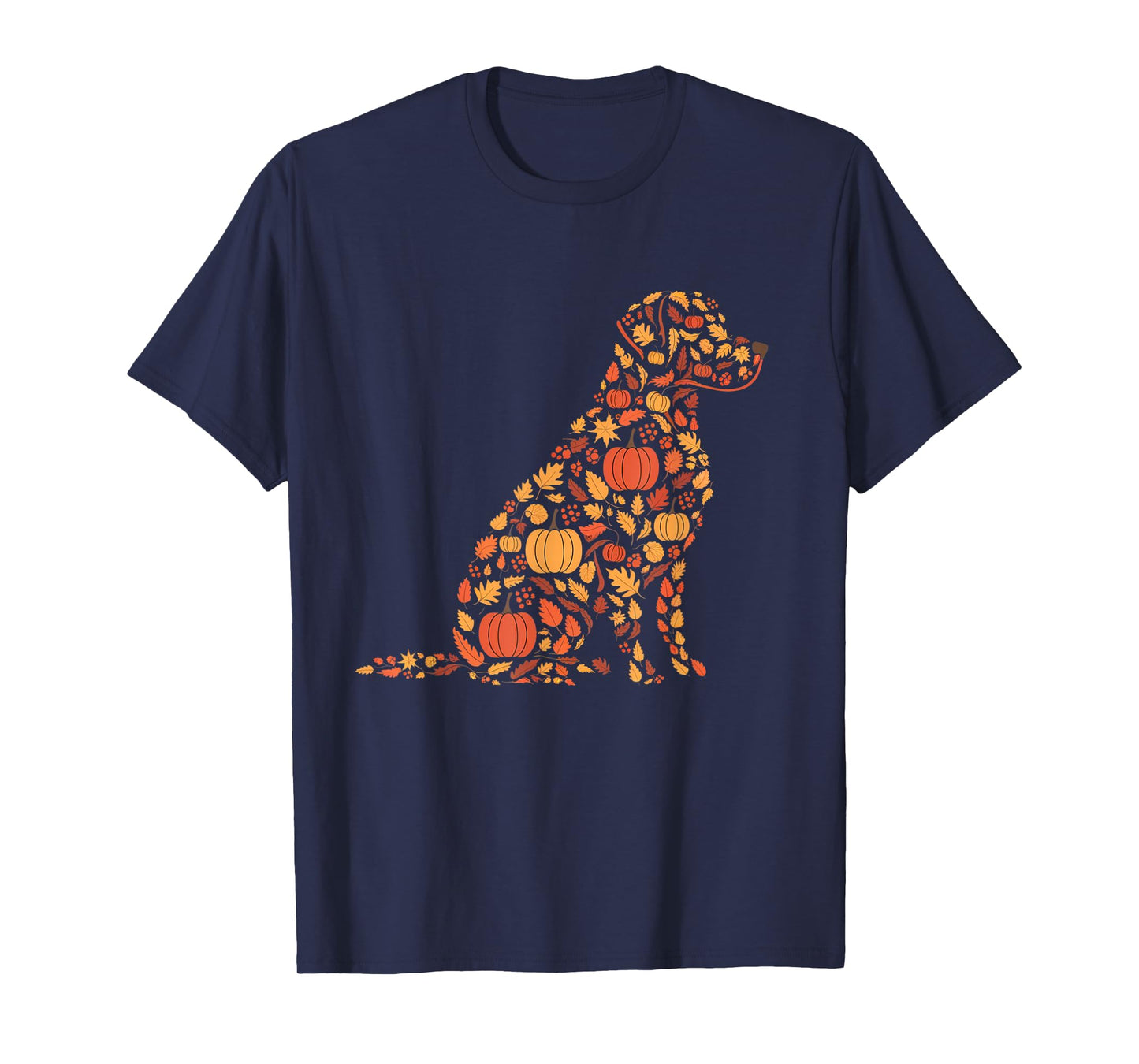 Labrador Retriever Fall Dog Autumn Leaves Thanksgiving T-Shirt