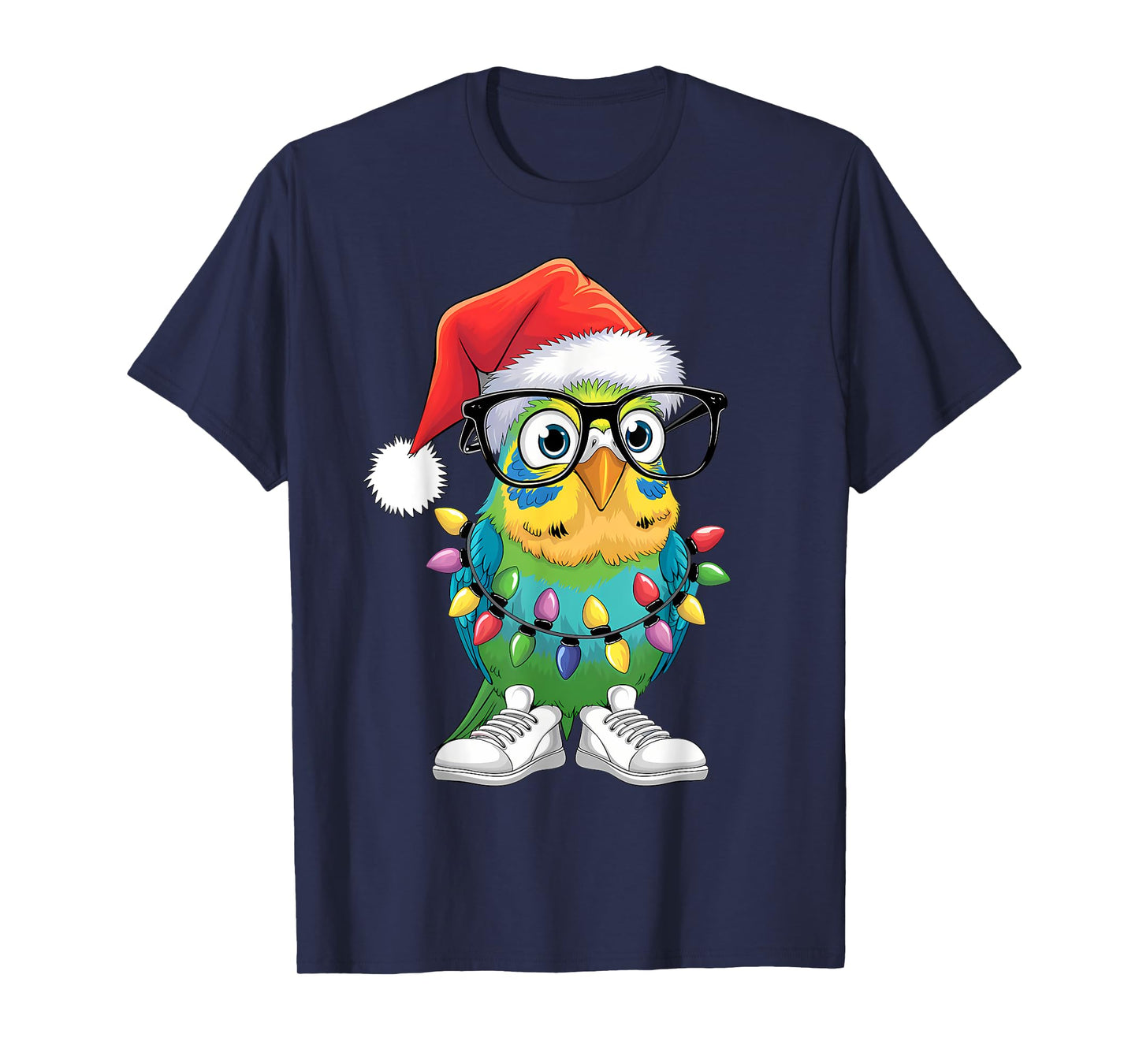 Groovy Xmas Budgie Birds Lover Christmas Parakeet Budgie T-Shirt