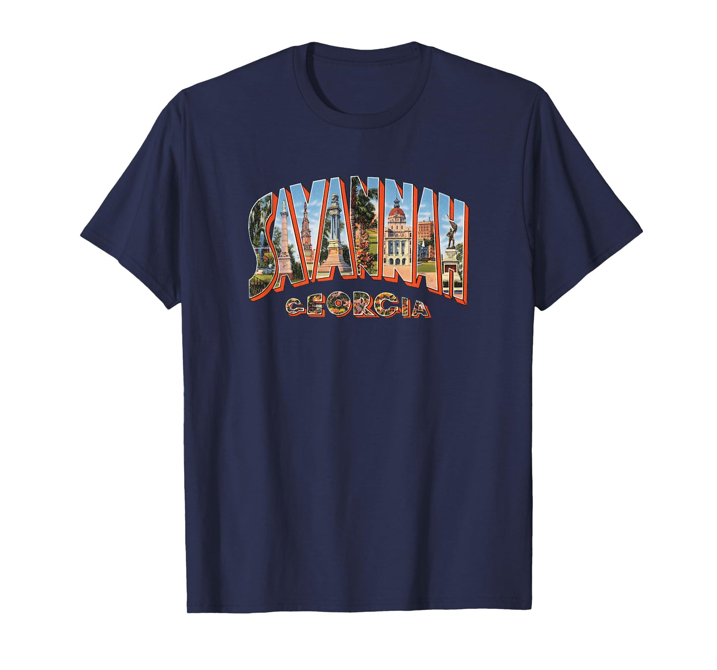 Savannah Georgia T Shirt Retro Vintage GA Souvenir Tshirt T-Shirt