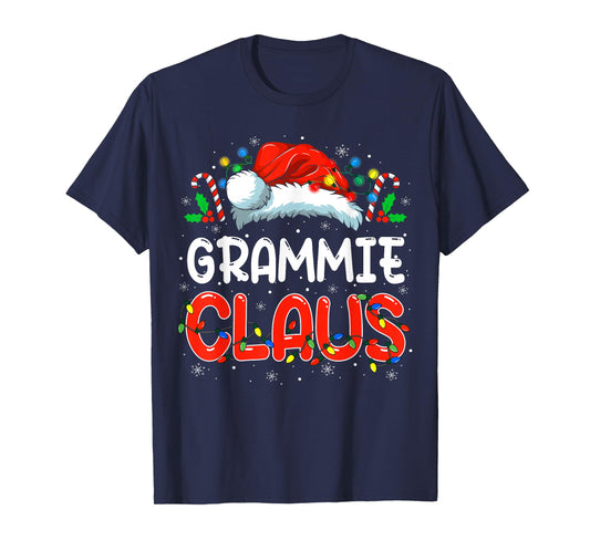 Grammie Claus Christmas Family Matching Pajamas Funny Xmas T-Shirt