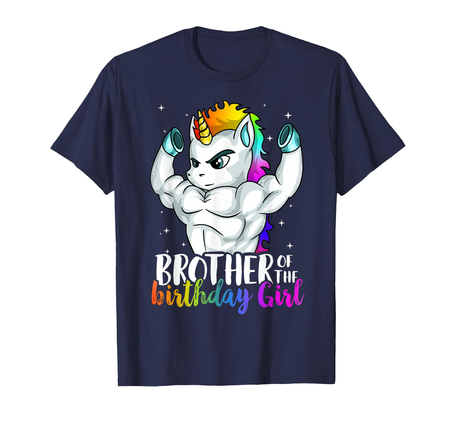 Brother of Birthday Girl Unicorn Boys Son Grandkid Nephew T-Shirt