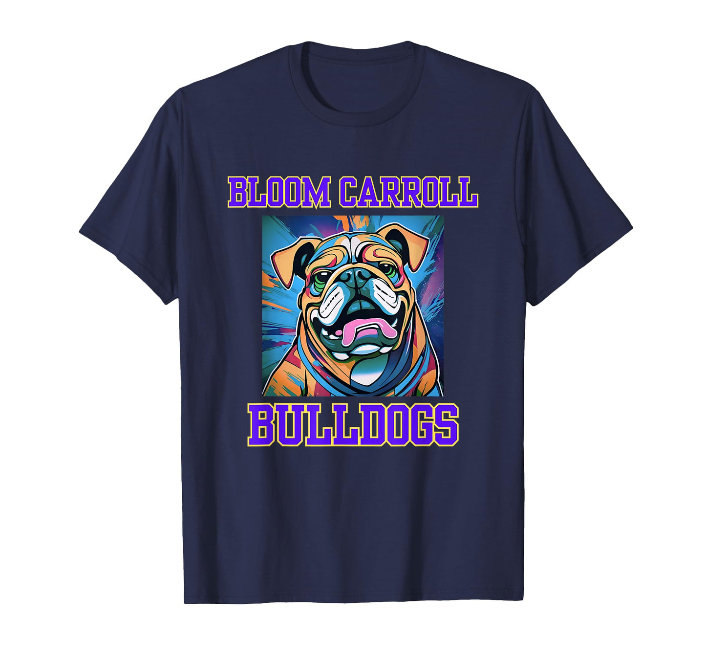 Cool Bloom Carroll Bulldogs Pop Art Graffiti T-Shirt