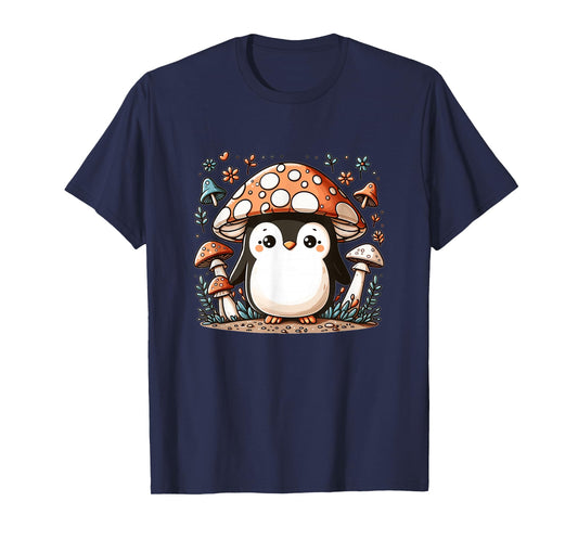 Penguin Cottagecore Mushroom T-Shirt