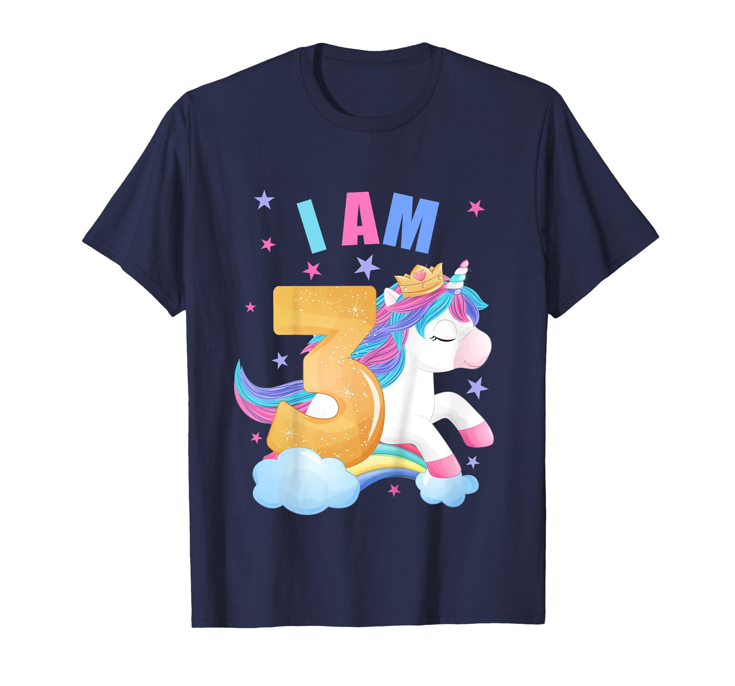 3 Years old 3 birthday outfit Boy girl Unicorn T-Shirt