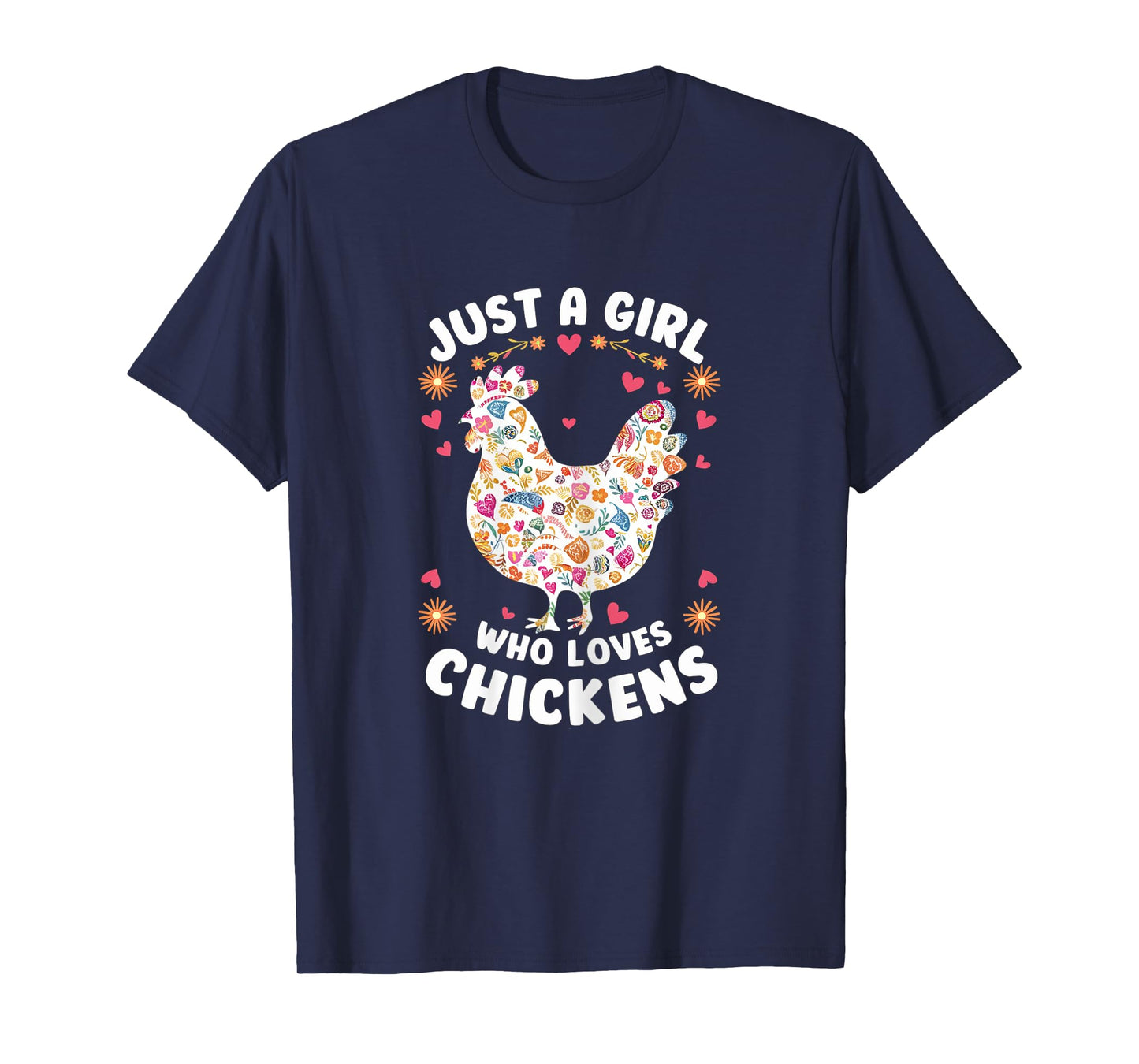 Just a Girl Who Loves Chickens Mom Chicken Shirts for Women T-Shirt