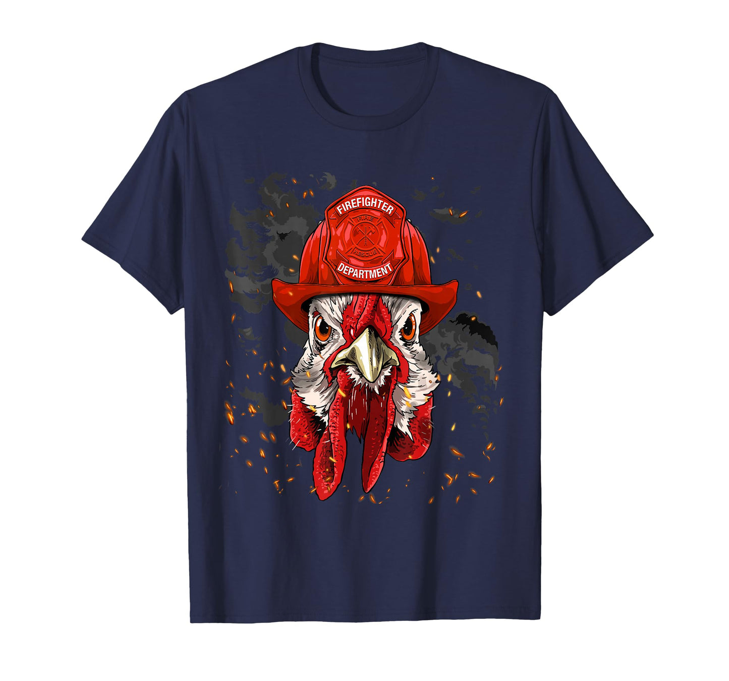Firefighter Chicken Fire Department Fireman Chicken Lover T-Shirt