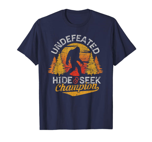 Bigfoot Hide and Seek Champion Shirt Sasquatch Tee Men Kids T-Shirt