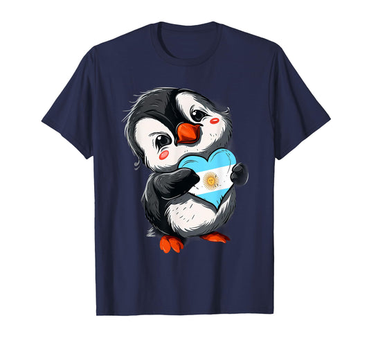 Penguin Argentinian Roots Argentina Pride Heart Argentina T-Shirt
