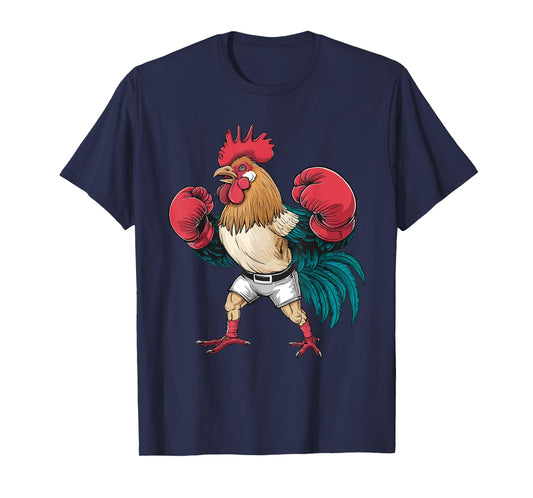 Funny Boxing Chicken With Red Gloves Kids Adults T-Shirt