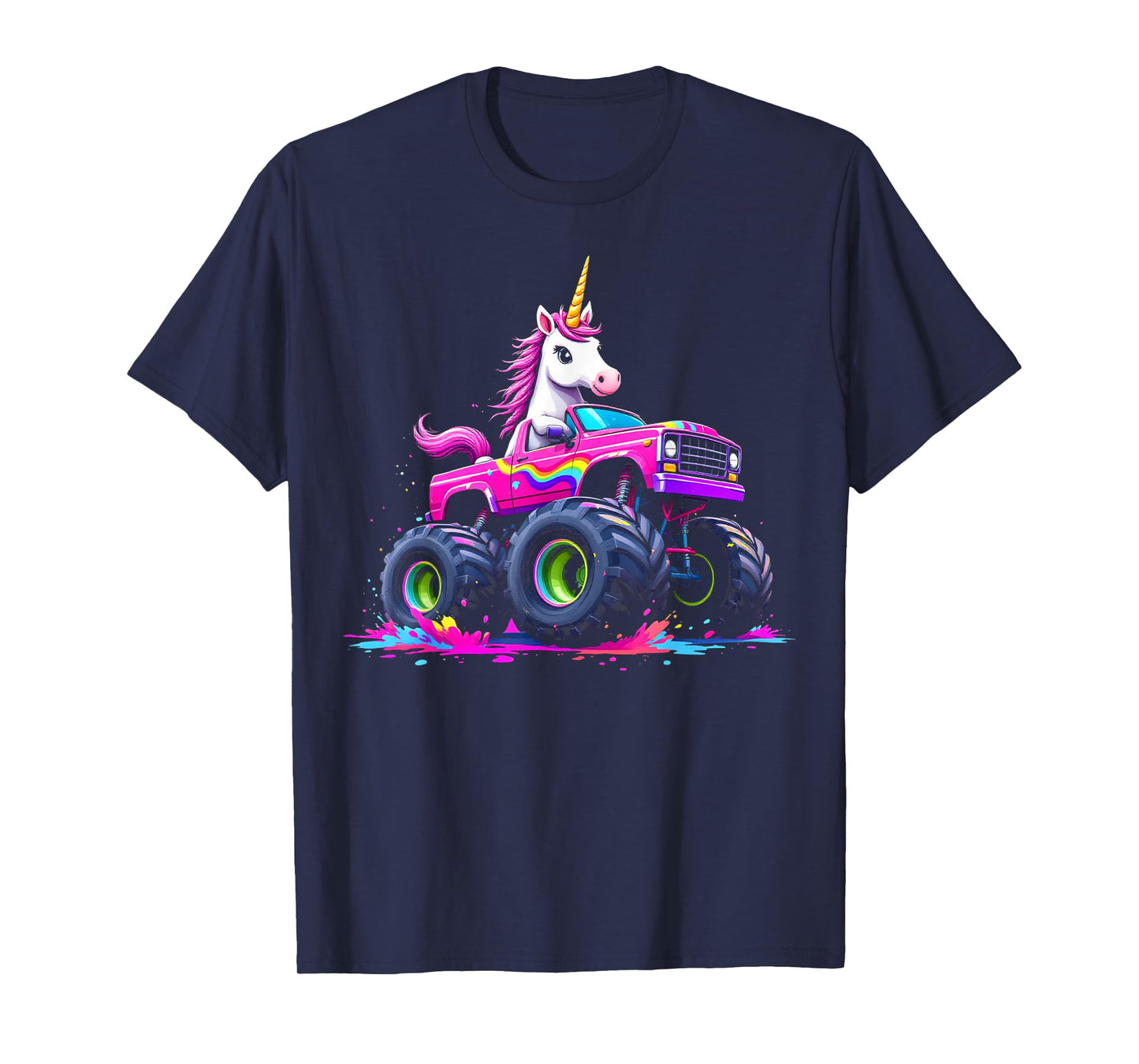 Monster Truck Unicorn Birthday Party Monster Truck Girl T-Shirt