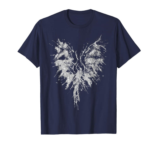 Abstract Watercolor Phoenix Inkblot Bird T-Shirt