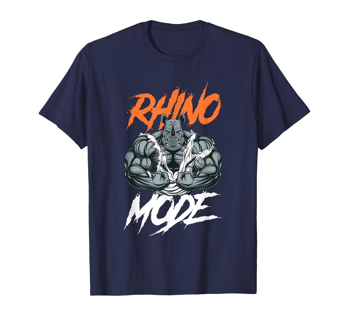 Funny Strong Rhino With Big Biceps Rhino Mode For Gym Lover T-Shirt