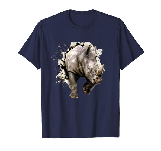 3D Rhino T-Shirt - African Safari Animal Rhinoceros Tee T-Shirt