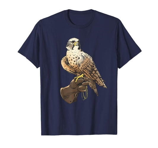 "Falcon Bird on Gloves for bird lover, nature lover T-Shirt