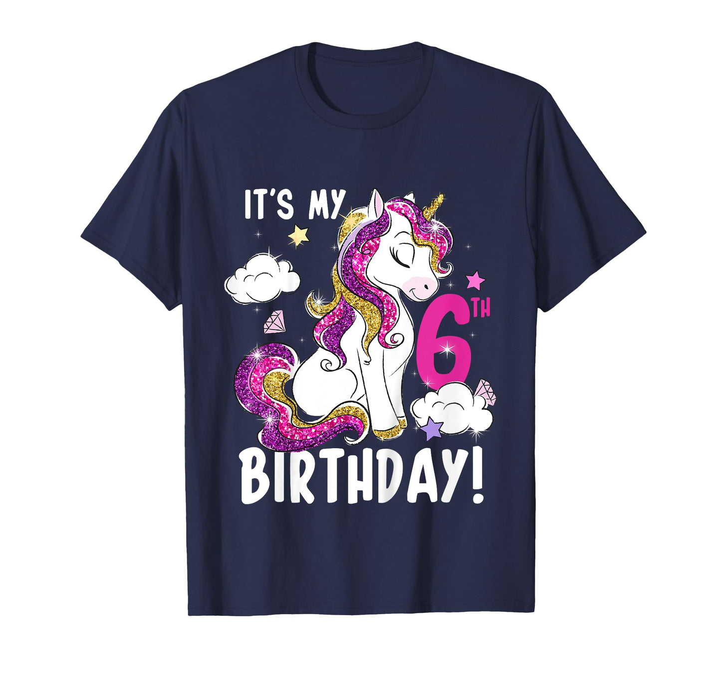 It's My 6th Birthday Unicorn T-Shirt