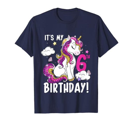 It's My 6th Birthday Unicorn T-Shirt