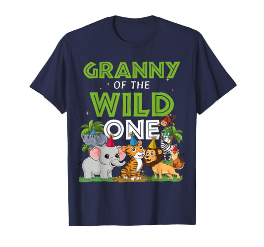 Granny of the Wild One Zoo Birthday Safari Jungle Animal T-Shirt