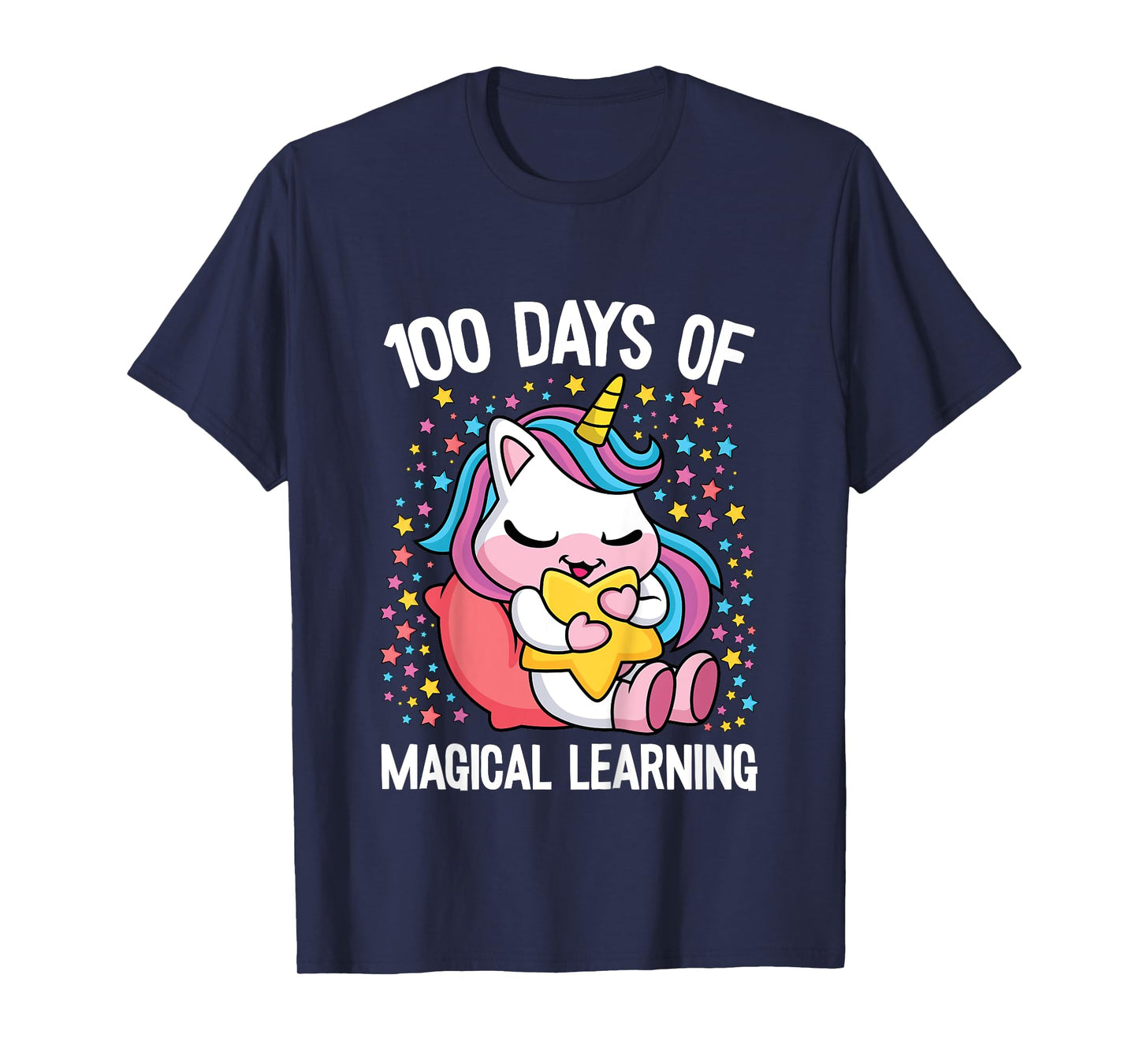 100 Days Of Magical Learning 100th Day Of School Unicorn T-Shirt