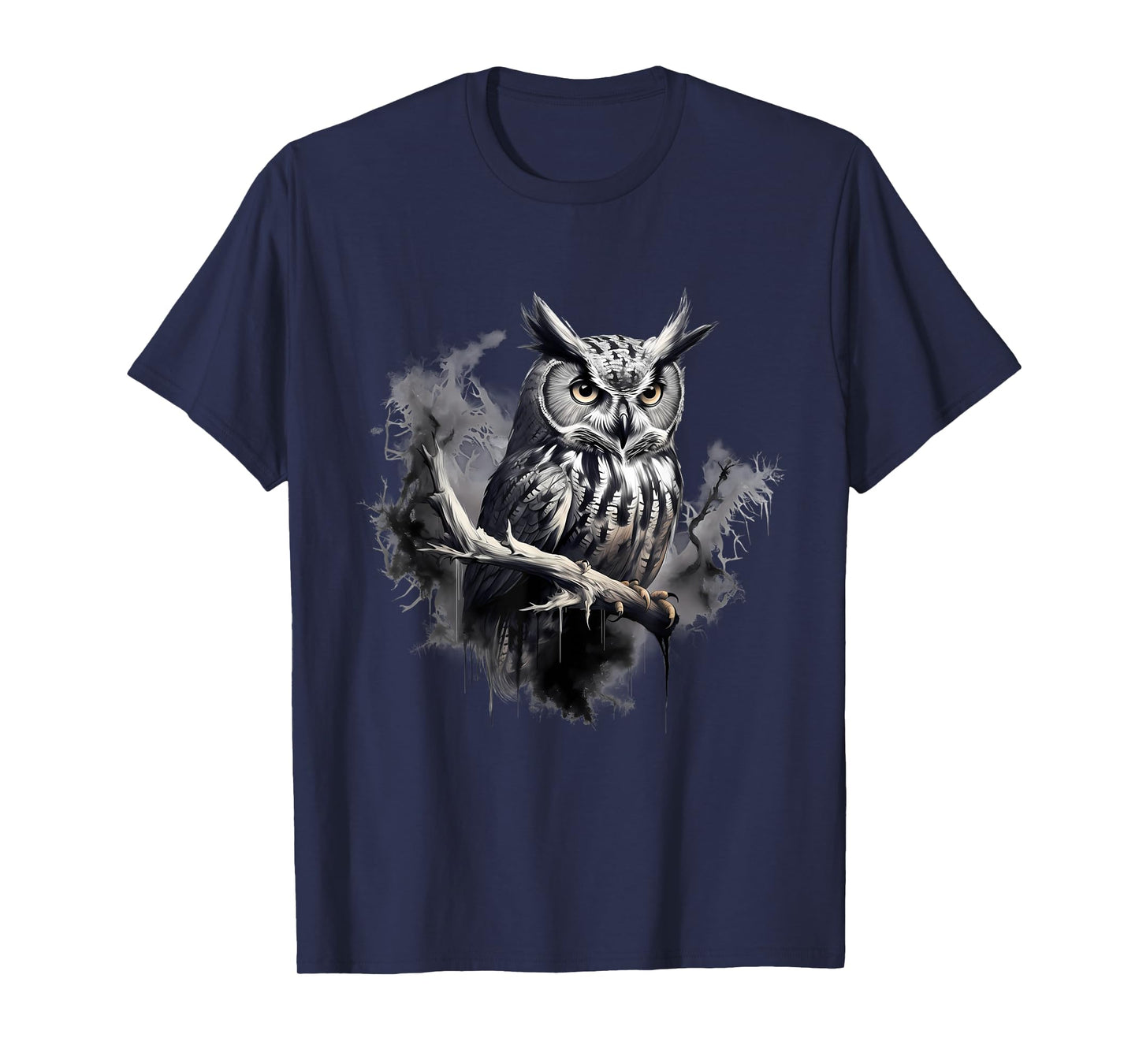 Owl Nature Landscape Animal Lovers Animal Print Artwork T-Shirt