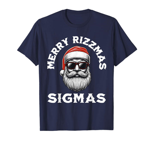 Merry Rizzmas Sigmas Rizz Christmas Santa Teen Gen Alpha T-Shirt