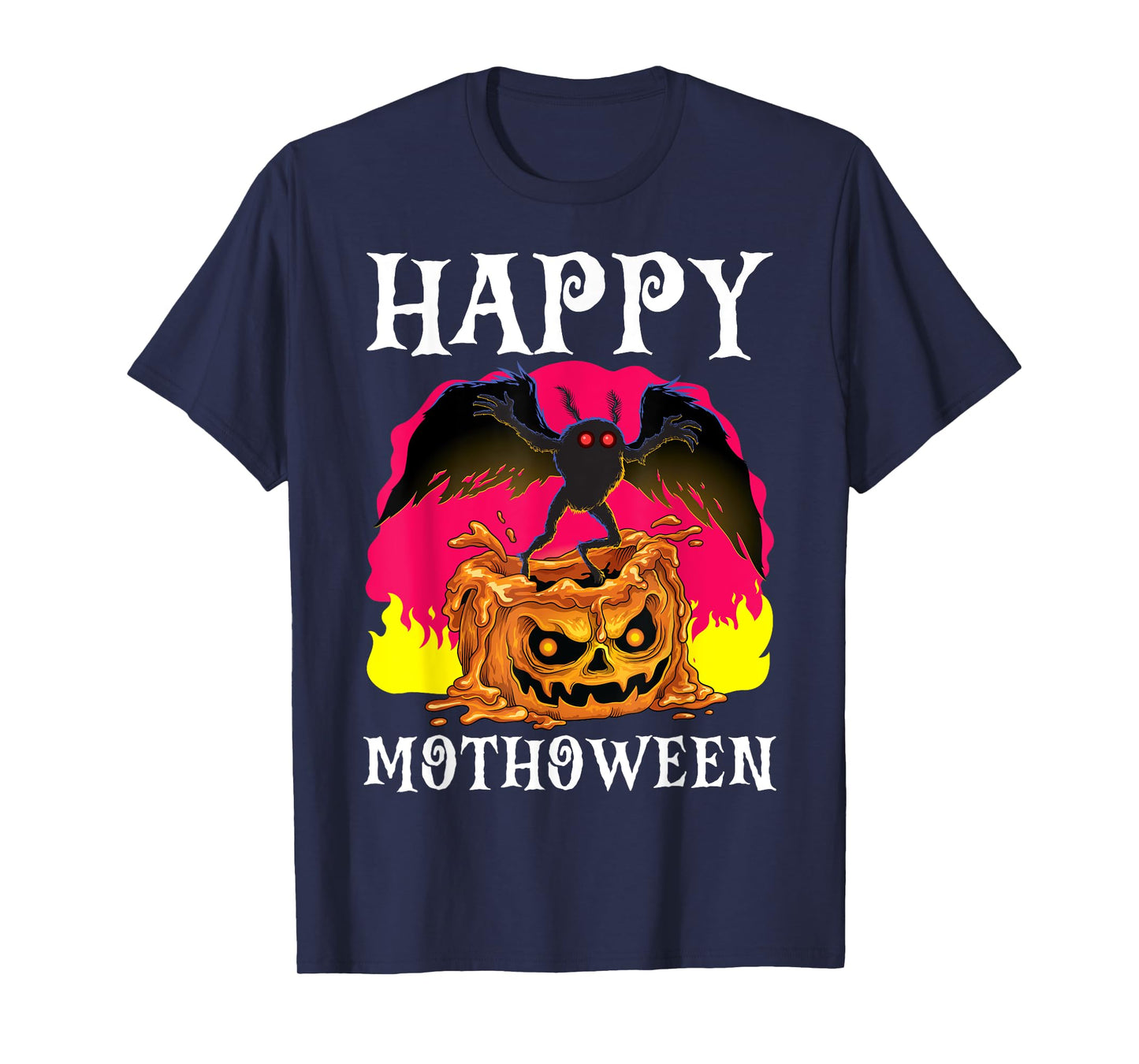 Happy Mothoween Halloween Mothman Folklore Creepy Cryptid T-Shirt