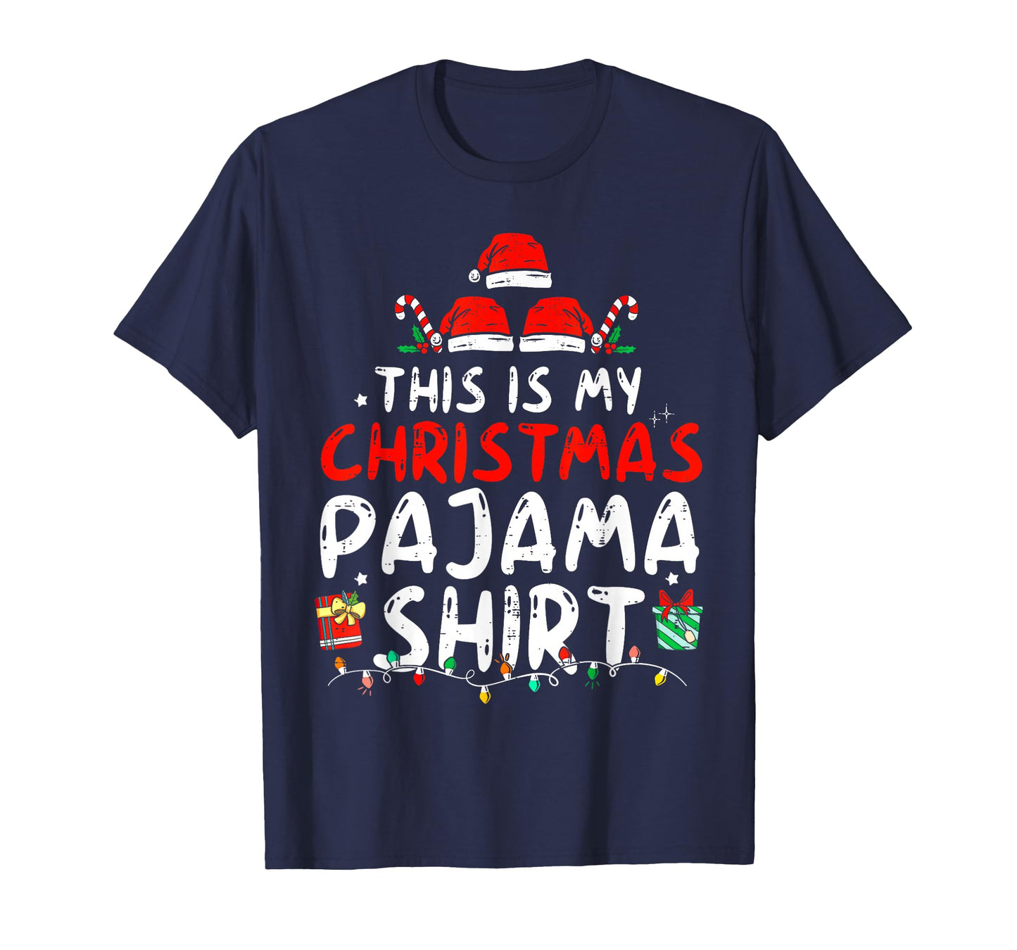 This Is My Christmas Pajama Shirt Funny Xmas PJs Men Women T-Shirt