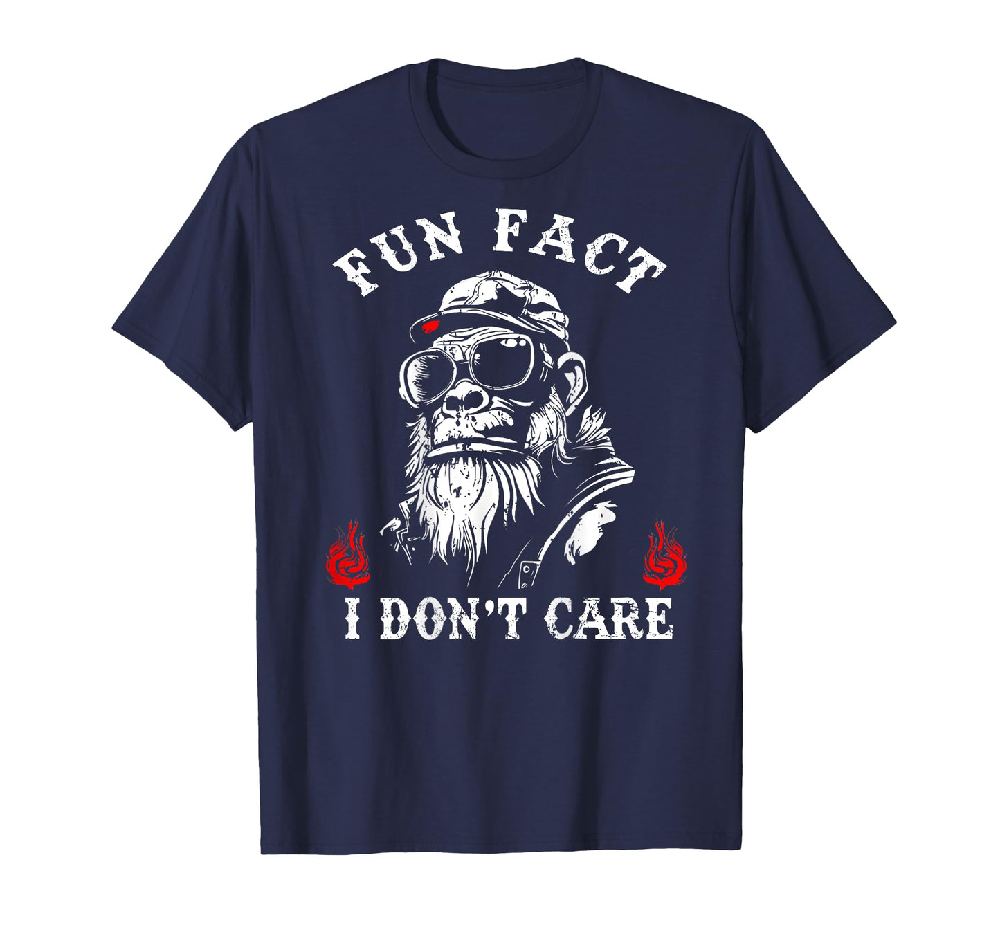 Fun Fact I Don't Care Cool Grandpa Swag Gorillas (ON BACK) T-Shirt