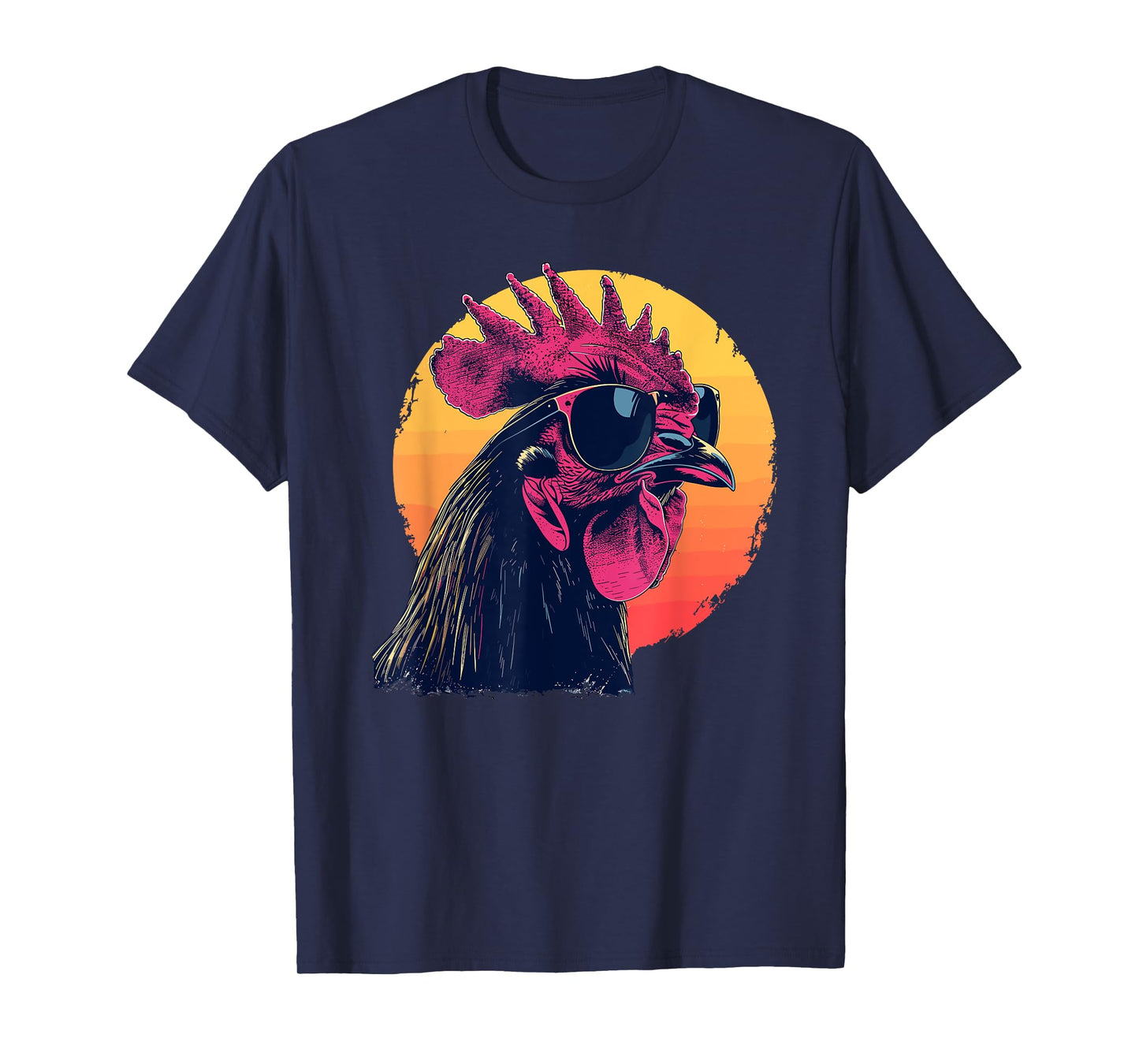 Retro Vintage Chicken Cool Rooster Wearing Sunglasses T-Shir T-Shirt