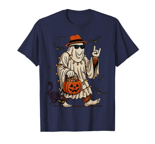 Funny Bigfoot Ghost Halloween Costume Sasquatch Boy Mens Kid T-Shirt